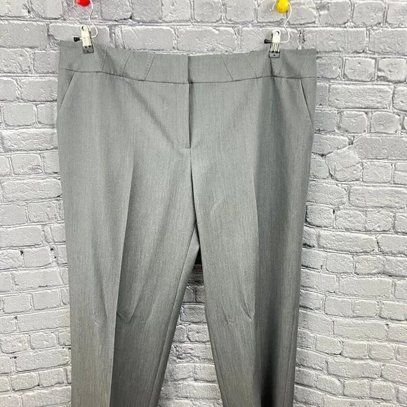 Calvin Klein Women's Gray Dress Pants 20W Straight Leg Polyester Blend - Picture 3 of 7